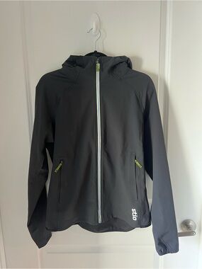 Stio Black Sidecut Hooded Softshell Jacket-medium